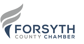 Forsyth County Chamber logo with a winged design and text.